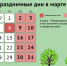 Три дня отдыха снова ожидают россиян в марте: как и 23 Февраля, международный женский праздник 8 Марта в этом году выпал на пятницу. Наглядно о предстоящих выходных и праздниках – в инфографике РИА Томск. - РИА Томск